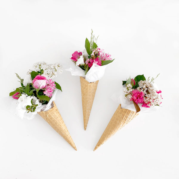 #12giftswithlove – Eiswaffel Blumenstrauß