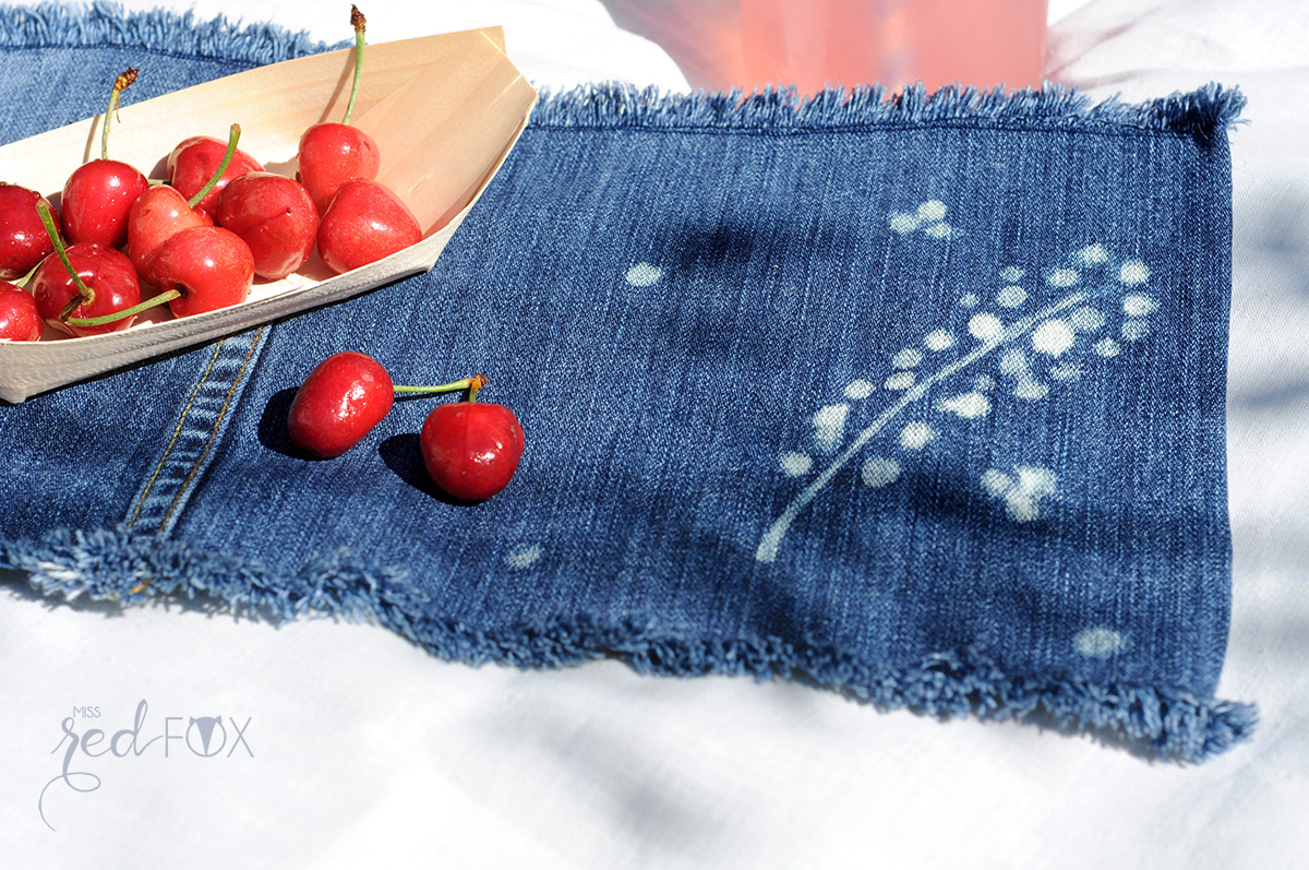 missredfox - 12giftswithlove 06 - Picknick - DIY Upcycling Jeans Servietten bleichen - 08